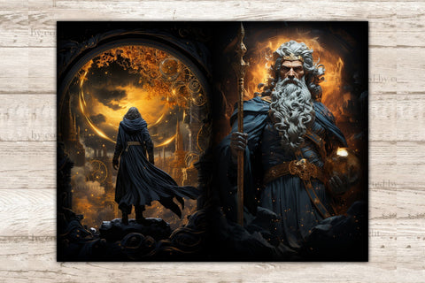 Celestial Moon Junk Journal Paper | Fantasy Digital Art SVG GlamArtZhanna 