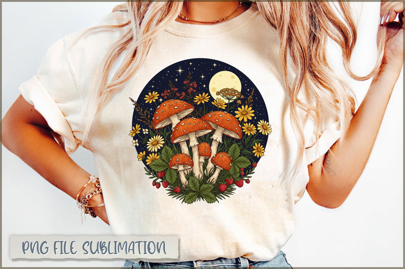 Celestial Moon Mushroom Sublimation Sublimation Shetara Begum 