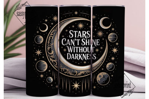 Celestial Moon & Stars 20oz Tumbler Wrap Sublimation sassyprint 