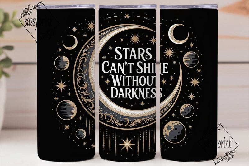 Celestial Moon & Stars 20oz Tumbler Wrap Sublimation sassyprint 