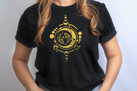 Celestial moon svg, Mystical Fish svg SVG Artinrhythm shop 