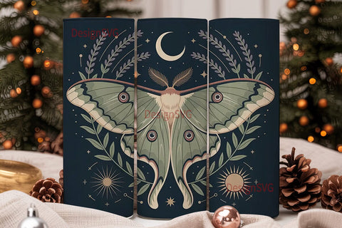 Celestial Moth 20oz Tumbler Wrap Sublimation DesignSVG 