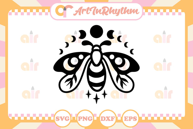 Celestial Moth svg / Mystical Moth svg SVG Artinrhythm shop 