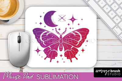Celestial Mouse Pad PNG, Boho Mystical Mousepad Sublimation Sublimation OrangeBrushStudio 