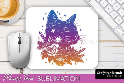 Celestial Mouse Pad PNG, Boho Mystical Mousepad Sublimation Sublimation OrangeBrushStudio 