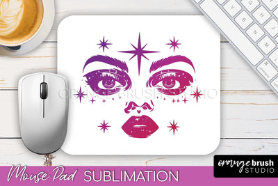 Celestial Mouse Pad PNG, Boho Mystical Mousepad Sublimation Sublimation OrangeBrushStudio 
