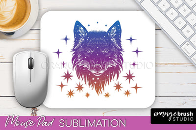 Celestial Mouse Pad PNG, Boho Mystical Mousepad Sublimation Sublimation OrangeBrushStudio 