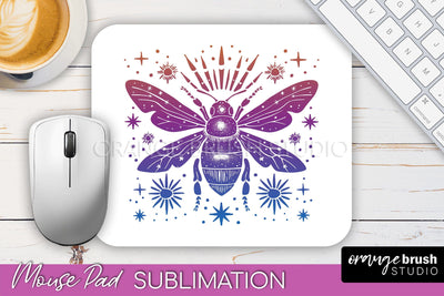 Celestial Mouse Pad PNG, Boho Mystical Mousepad Sublimation Sublimation OrangeBrushStudio 