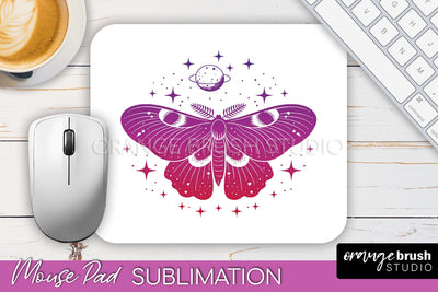 Celestial Mouse Pad PNG, Boho Mystical Mousepad Sublimation Sublimation OrangeBrushStudio 