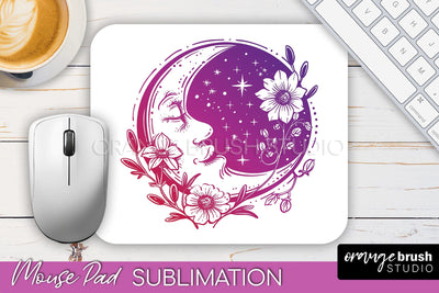 Celestial Mouse Pad PNG, Boho Mystical Mousepad Sublimation Sublimation OrangeBrushStudio 