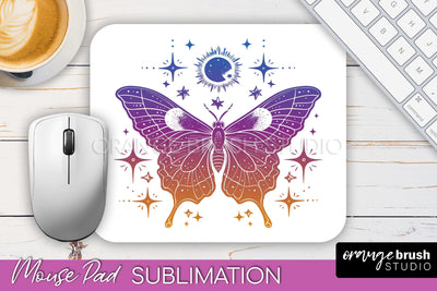 Celestial Mouse Pad PNG, Boho Mystical Mousepad Sublimation Sublimation OrangeBrushStudio 