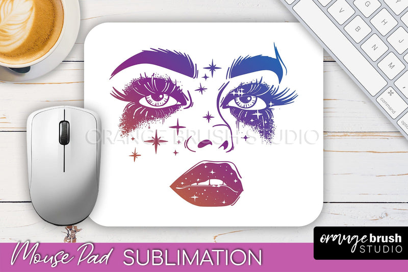 Celestial Mouse Pad PNG, Boho Mystical Mousepad Sublimation Sublimation OrangeBrushStudio 
