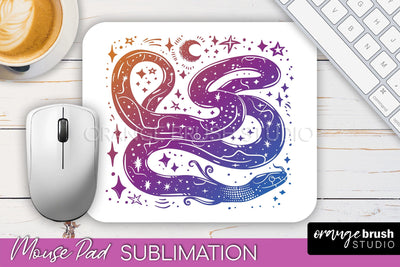 Celestial Mouse Pad PNG, Boho Mystical Mousepad Sublimation Sublimation OrangeBrushStudio 