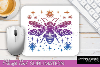 Celestial Mouse Pad PNG, Boho Mystical Mousepad Sublimation Sublimation OrangeBrushStudio 
