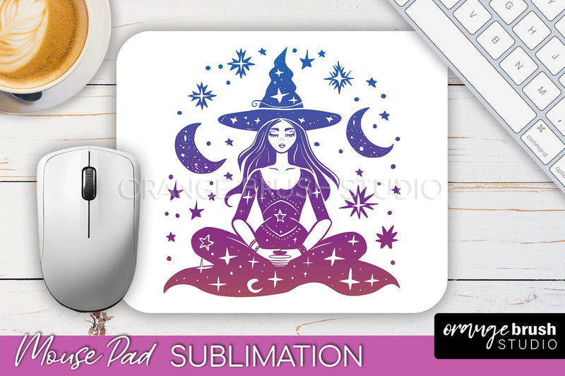 Celestial Mouse Pad PNG, Boho Mystical Mousepad Sublimation Sublimation OrangeBrushStudio 