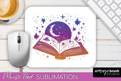 Celestial Mouse Pad PNG, Boho Mystical Mousepad Sublimation Sublimation OrangeBrushStudio 
