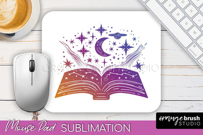 Celestial Mouse Pad PNG, Boho Mystical Mousepad Sublimation Sublimation OrangeBrushStudio 