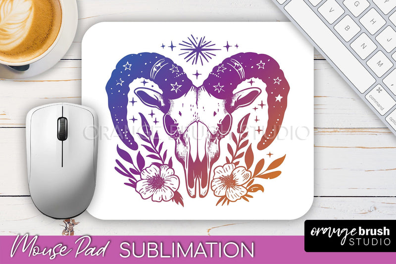 Celestial Mouse Pad PNG, Boho Mystical Mousepad Sublimation Sublimation OrangeBrushStudio 
