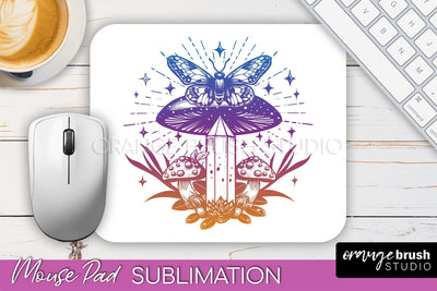 Celestial Mouse Pad PNG, Boho Mystical Mousepad Sublimation Sublimation OrangeBrushStudio 