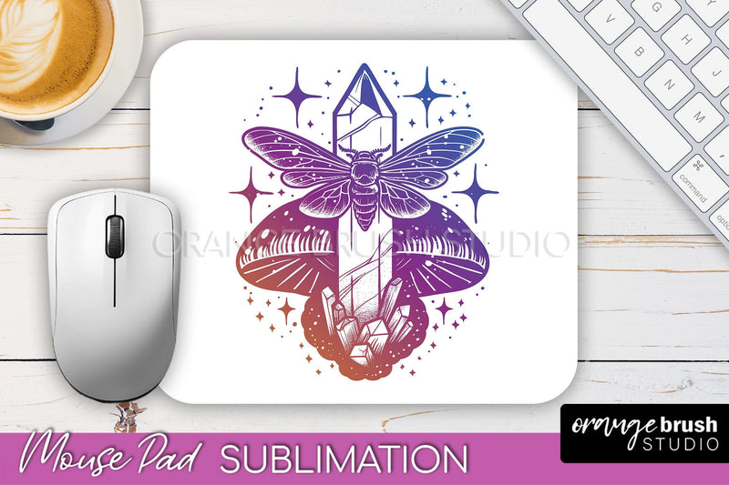 Celestial Mouse Pad PNG, Boho Mystical Mousepad Sublimation Sublimation OrangeBrushStudio 