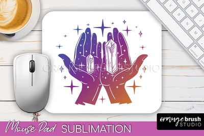 Celestial Mouse Pad PNG, Boho Mystical Mousepad Sublimation Sublimation OrangeBrushStudio 