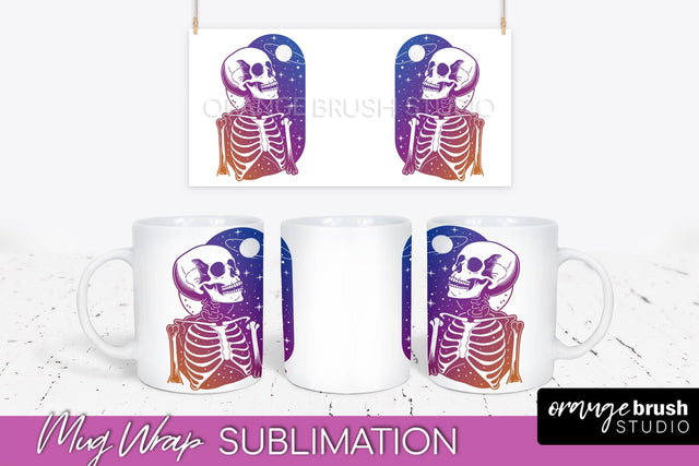 Celestial Mug Wrap PNG, Boho Mystical Coffee Mug Sublimation Sublimation OrangeBrushStudio 