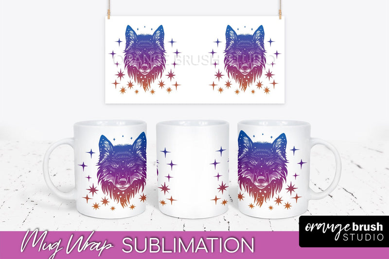 Celestial Mug Wrap PNG, Boho Mystical Coffee Mug Sublimation Sublimation OrangeBrushStudio 