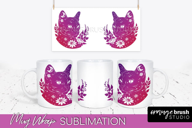 Celestial Mug Wrap PNG, Boho Mystical Coffee Mug Sublimation Sublimation OrangeBrushStudio 