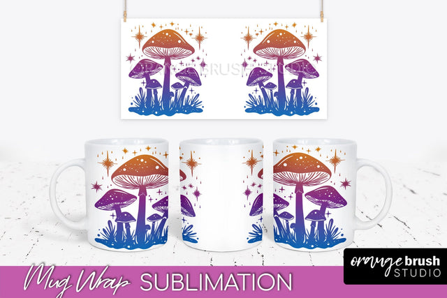 Celestial Mug Wrap PNG, Boho Mystical Coffee Mug Sublimation Sublimation OrangeBrushStudio 