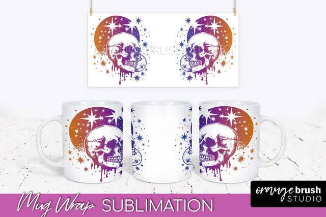 Celestial Mug Wrap PNG, Boho Mystical Coffee Mug Sublimation Sublimation OrangeBrushStudio 