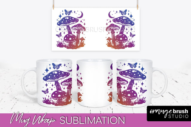 Celestial Mug Wrap PNG, Boho Mystical Coffee Mug Sublimation Sublimation OrangeBrushStudio 
