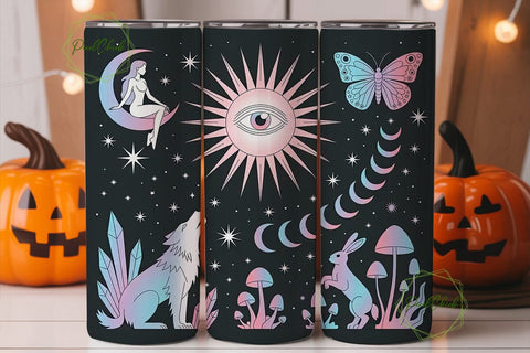 Celestial Mystical Animals 20oz Tumbler Sublimation PixelChick 