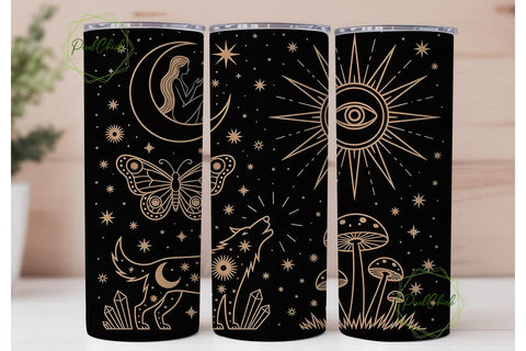 Celestial Mystical Animals 20oz Tumbler Sublimation PixelChick 