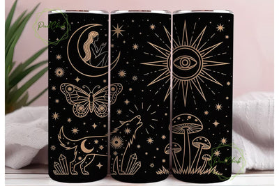 Celestial Mystical Animals 20oz Tumbler Sublimation PixelChick 