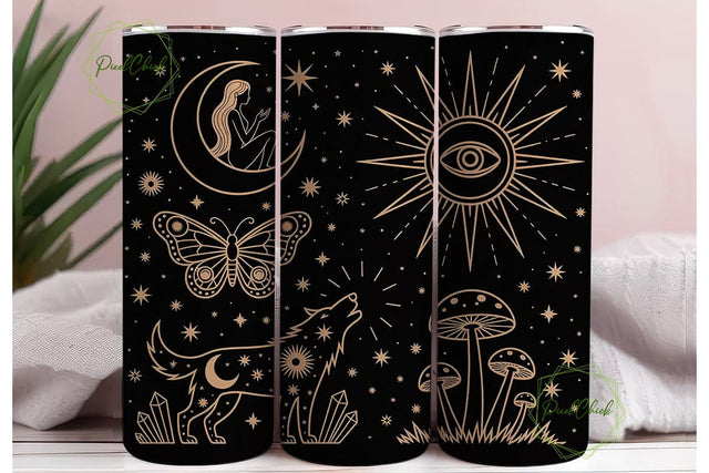 Celestial Mystical Animals 20oz Tumbler Sublimation PixelChick 