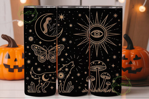 Celestial Mystical Animals 20oz Tumbler Sublimation PixelChick 