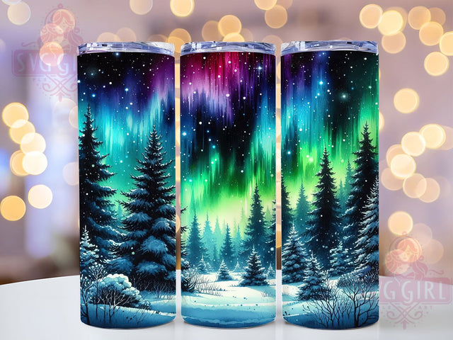 Celestial Northern Lights Tumbler, Aurora Borealis Tumbler, 20oz Sublimation Wrap, Night Sky Tumbler, Arctic Lights Tumbler, Celestial Tumbler Design, Glow in the Dark Tumbler Sublimation SvggirlplusArt 