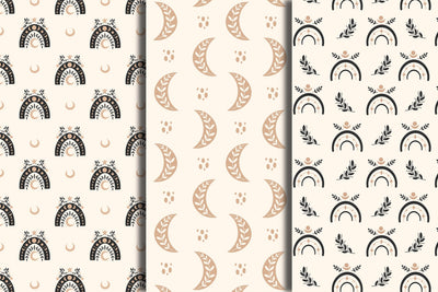 Celestial Seamless Patterns Digital Pattern Rin Green 