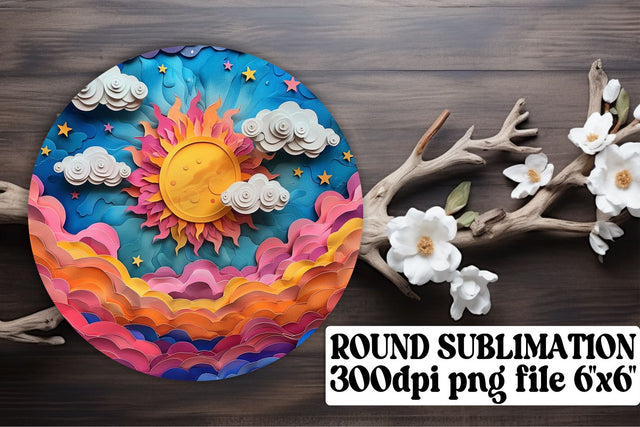 Celestial Sparkle: Circle Sublimation Ornament Compilation Sublimation afrosvg 