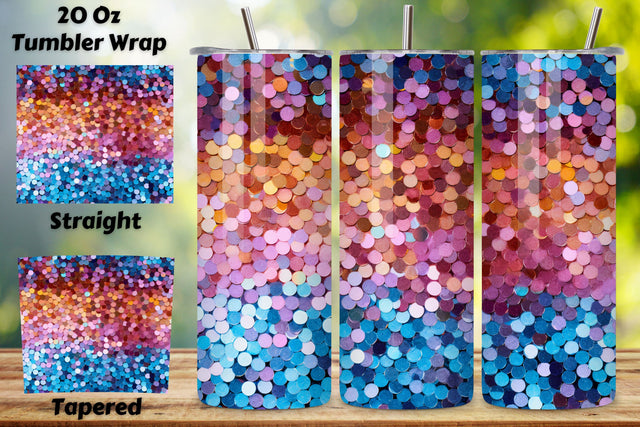 Celestial Spectrum Sparkle Tumbler wrap, Seamless Wrap PNG Sublimation FloridPrintables 