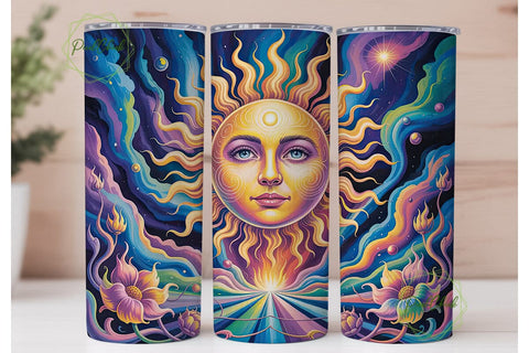 Celestial Sun 20oz Tumbler Wrap Sublimation PixelChick 