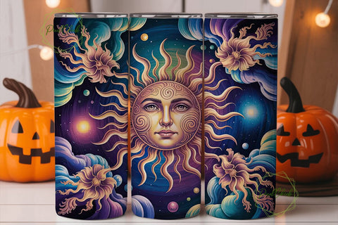 Celestial Sun 20oz Tumbler Wrap Sublimation PixelChick 