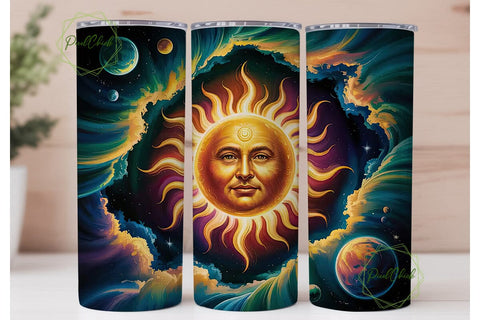 Celestial Sun 20oz Tumbler Wrap Sublimation PixelChick 