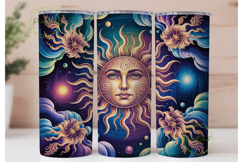 Celestial Sun 20oz Tumbler Wrap Sublimation PixelChick 