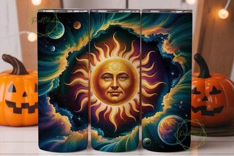 Celestial Sun 20oz Tumbler Wrap Sublimation PixelChick 
