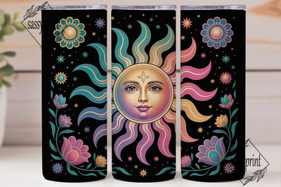 Celestial Sun 20oz Tumbler Wrap Sublimation sassyprint 