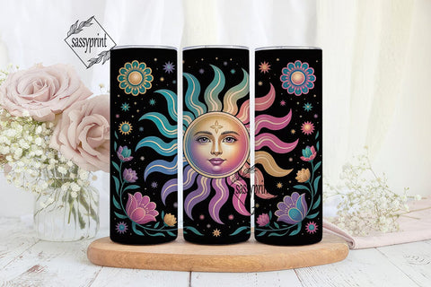 Celestial Sun 20oz Tumbler Wrap Sublimation sassyprint 