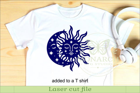 Celestial Sun Moon Wall Art SVG, Boho Moon Phase Laser Cut SVG APInspireddesigns 