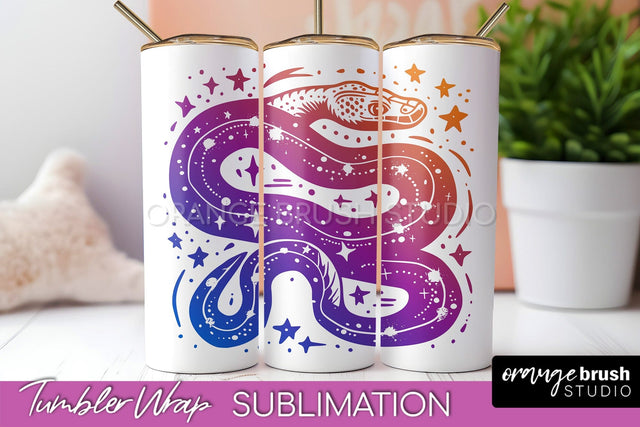 Celestial Tumbler Wrap, Boho Sublimation, Mystical Tumbler Sublimation OrangeBrushStudio 