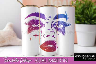 Celestial Tumbler Wrap, Boho Sublimation, Mystical Tumbler Sublimation OrangeBrushStudio 